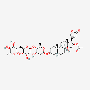 molecular formula C43H66O15 B1199046 16-Acetylgitoxin CAS No. 7242-07-1
