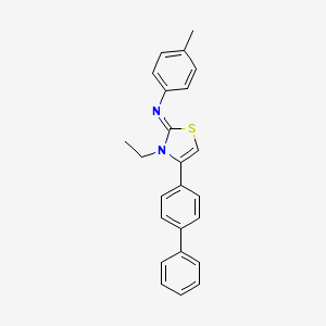 (4-Biphenyl-4-YL-3-ethyl-3H-thiazol-2-ylidene)-P-tolyl-amine