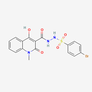 4-Bromo-N'-[(4-hydroxy-1-methyl-2-oxo-1,2-dihydro-3-quinolinyl)carbonyl]benzenesulfonohydrazide