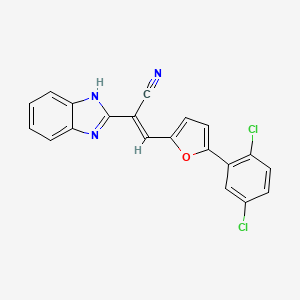 (2E)-2-(1H-benzimidazol-2-yl)-3-[5-(2,5-dichlorophenyl)-2-furyl]-2-propenenitrile