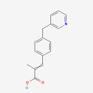 molecular formula C16H15NO2 B1199058 2-Methyl-3-[4-(pyridin-3-ylmethyl)phenyl]prop-2-enoic acid 