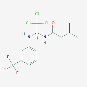 molecular formula C14H16Cl3F3N2O B11990600 3-Methyl-N-(2,2,2-trichloro-1-(3-trifluoromethyl-phenylamino)-ethyl)-butyramide 