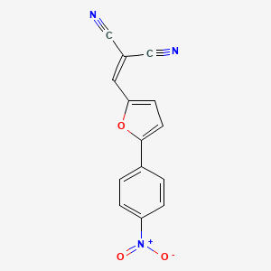 molecular formula C14H7N3O3 B11990608 {[5-(4-Nitrophenyl)furan-2-yl]methylidene}propanedinitrile 