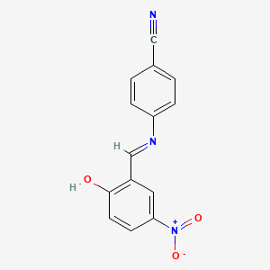 4-((2-Hydroxy-5-nitro-benzylidene)-amino)-benzonitrile