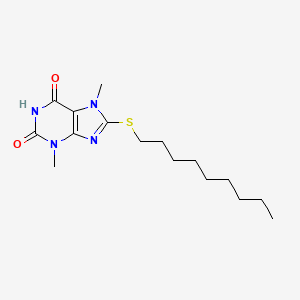 molecular formula C16H26N4O2S B11990632 3,7-Dimethyl-8-nonylsulfanyl-3,7-dihydro-purine-2,6-dione 