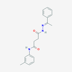 N-(3-Methylphenyl)-4-oxo-4-(2-(1-phenylethylidene)hydrazino)butanamide