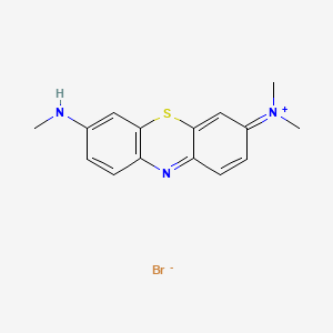 molecular formula C15H16N3S+ B1199073 3-(二甲氨基)-7-(甲氨基)吩噻津-5-溴 CAS No. 7508-40-9