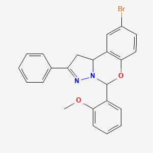 2-(9-Bromo-2-phenyl-1,10b-dihydropyrazolo[1,5-c][1,3]benzoxazin-5-yl)phenyl methyl ether