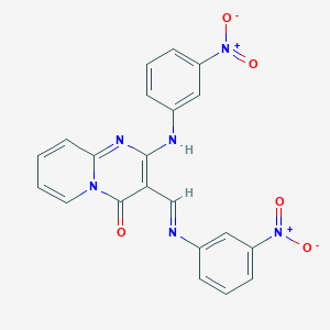 2-[(3-nitrophenyl)amino]-3-{(E)-[(3-nitrophenyl)imino]methyl}-4H-pyrido[1,2-a]pyrimidin-4-one