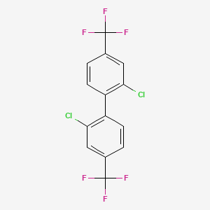 molecular formula C14H6Cl2F6 B1199083 5,5'-Bis-trifluoromethyl-2,2'-dichlorobiphenyl CAS No. 99686-52-9