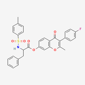 3-(4-fluorophenyl)-2-methyl-4-oxo-4H-chromen-7-yl 2-{[(4-methylphenyl)sulfonyl]amino}-3-phenylpropanoate