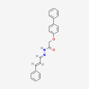 molecular formula C23H20N2O2 B11990888 2-((1,1'-Biphenyl)-4-yloxy)-N'-(3-phenyl-2-propenylidene)acetohydrazide CAS No. 307942-20-7