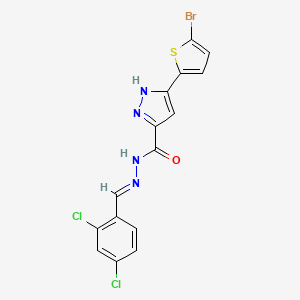 3-(5-Bromothiophen-2-yl)-N'-(2,4-dichlorobenzylidene)-1H-pyrazole-5-carbohydrazide