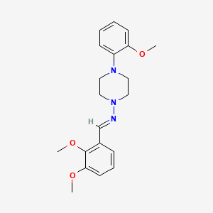 molecular formula C20H25N3O3 B11991024 N-(2,3-dimethoxybenzylidene)-4-(2-methoxyphenyl)-1-piperazinamine 