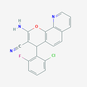 2-amino-4-(2-chloro-6-fluorophenyl)-4H-pyrano[3,2-h]quinoline-3-carbonitrile