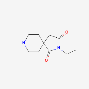 molecular formula C11H18N2O2 B1199107 2-Ethyl-8-methyl-2,8-diazaspiro(4,5)decane-1,3-dione CAS No. 3576-73-6