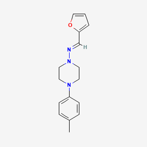 molecular formula C16H19N3O B11991105 N-[(E)-furan-2-ylmethylidene]-4-(4-methylphenyl)piperazin-1-amine 