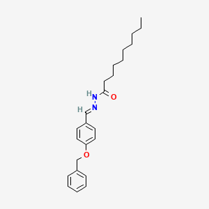 molecular formula C24H32N2O2 B11991146 N'-{(E)-[4-(benzyloxy)phenyl]methylidene}decanehydrazide 