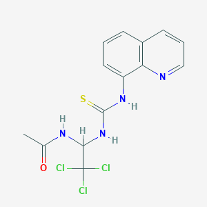 N-{2,2,2-trichloro-1-[(quinolin-8-ylcarbamothioyl)amino]ethyl}acetamide