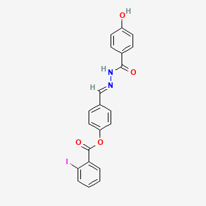 4-(2-(4-Hydroxybenzoyl)carbohydrazonoyl)phenyl 2-iodobenzoate