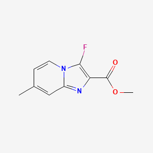 molecular formula C10H9FN2O2 B1199123 3-氟-7-甲基咪唑并[1,2-a]吡啶-2-羧酸甲酯 