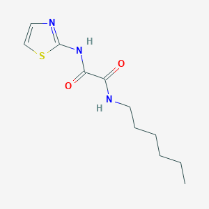 molecular formula C11H17N3O2S B11991267 N-hexyl-N'-(1,3-thiazol-2-yl)ethanediamide 