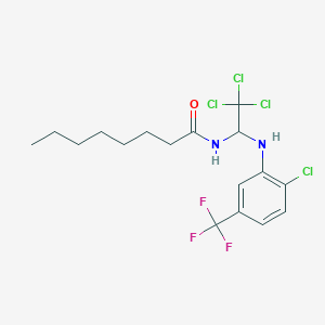 N-{2,2,2-trichloro-1-[2-chloro-5-(trifluoromethyl)anilino]ethyl}octanamide