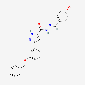 3-(3-(Benzyloxy)phenyl)-N'-(4-methoxybenzylidene)-1H-pyrazole-5-carbohydrazide