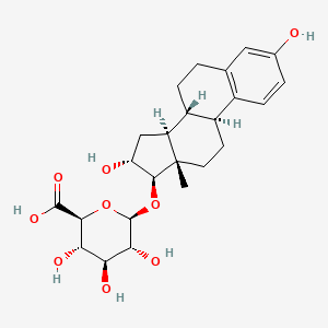 molecular formula C24H32O9 B1199131 16α,17β-雌三醇 17-(β-D-葡萄糖醛酸苷) CAS No. 7219-89-8