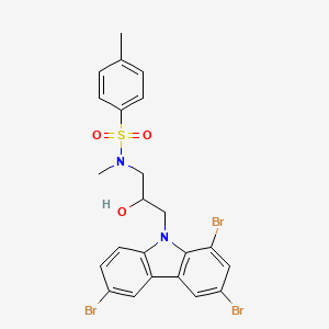 N-[2-hydroxy-3-(1,3,6-tribromo-9H-carbazol-9-yl)propyl]-N,4-dimethylbenzenesulfonamide