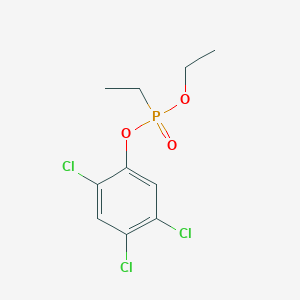 molecular formula C10H12Cl3O3P B1199138 Phosphonic acid, ethyl-, ethyl 2,4,5-trichlorophenyl ester CAS No. 6492-18-8