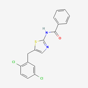 molecular formula C17H12Cl2N2OS B11991387 N-(5-(2,5-Dichlorobenzyl)-1,3-thiazol-2-YL)benzamide CAS No. 303093-62-1