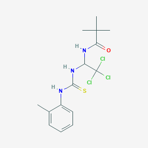 2,2-dimethyl-N-[2,2,2-trichloro-1-({[(2-methylphenyl)amino]carbonothioyl}amino)ethyl]propanamide