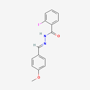 molecular formula C15H13IN2O2 B11991425 2-iodo-N'-(4-methoxybenzylidene)benzohydrazide CAS No. 303063-60-7