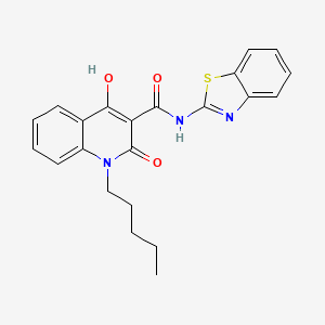 N-(Benzo[d]thiazol-2-yl)-4-hydroxy-2-oxo-1-pentyl-1,2-dihydroquinoline-3-carboxamide