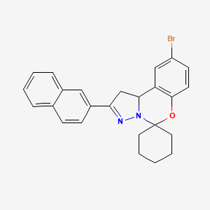 9-Bromo-2-(naphthalen-2-yl)-1,10b-dihydrospiro[benzo[e]pyrazolo[1,5-c][1,3]oxazine-5,1'-cyclohexane]