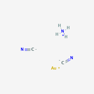 molecular formula C2H4AuN3 B1199151 Ammonium dicyanoaurate CAS No. 31096-40-9