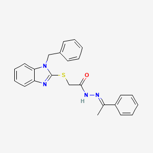 2-[(1-benzyl-1H-benzimidazol-2-yl)sulfanyl]-N'-[(1E)-1-phenylethylidene]acetohydrazide