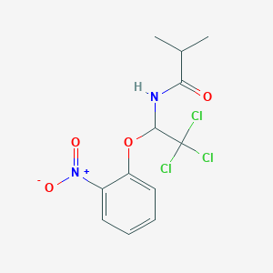 2-methyl-N-[2,2,2-trichloro-1-(2-nitrophenoxy)ethyl]propanamide