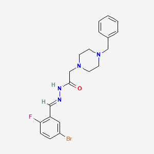 molecular formula C20H22BrFN4O B11991542 2-(4-benzyl-1-piperazinyl)-N'-[(E)-(5-bromo-2-fluorophenyl)methylidene]acetohydrazide 