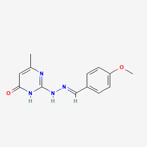 2-(N'-(4-Methoxy-benzylidene)-hydrazino)-6-methyl-pyrimidin-4-OL