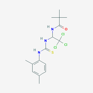 2,2-dimethyl-N-[2,2,2-trichloro-1-({[(2,4-dimethylphenyl)amino]carbonothioyl}amino)ethyl]propanamide