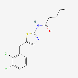 N-{5-[(2,3-dichlorophenyl)methyl]-1,3-thiazol-2-yl}pentanamide