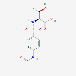 molecular formula C12H16N2O6S B11991865 2-(4-Acetylamino-benzenesulfonylamino)-3-hydroxy-butyric acid CAS No. 64527-23-7