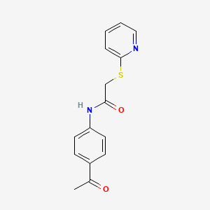 molecular formula C15H14N2O2S B11991901 N-(4-acetylphenyl)-2-(pyridin-2-ylsulfanyl)acetamide 