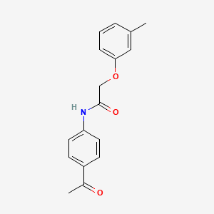 molecular formula C17H17NO3 B11991914 N-(4-acetylphenyl)-2-(3-methylphenoxy)acetamide 