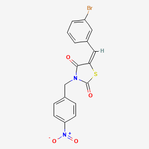 5-(3-Bromobenzylidene)-3-(4-nitrobenzyl)-1,3-thiazolidine-2,4-dione