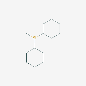 molecular formula C13H25Si B11991985 Dicyclohexylmethylsilane CAS No. 37591-76-7