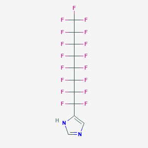 molecular formula C11H3F17N2 B11991999 Imidazole, 4-heptadecafluorooctyl- CAS No. 81769-56-4