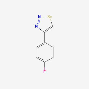 molecular formula C8H5FN2Se B11992064 4-(4-Fluorophenyl)-1,2,3-selenadiazole CAS No. 27892-92-8